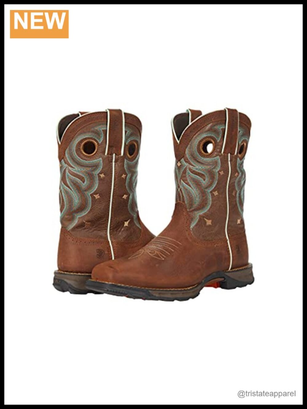 Women's Western Boots Waterproof Leather Mid-Calf Pull-On